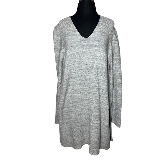 J. Jill Sweaters - J. Jill Pure Jill Tunic Sweater Top Pullover Sz XL Gray Knit Long Sleeve Casual